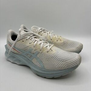 Asics Novablast 'Pixel‎ Noise Sneakers Women's Size 10 White Aqua Angel 1012B006